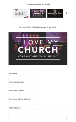 church website evites