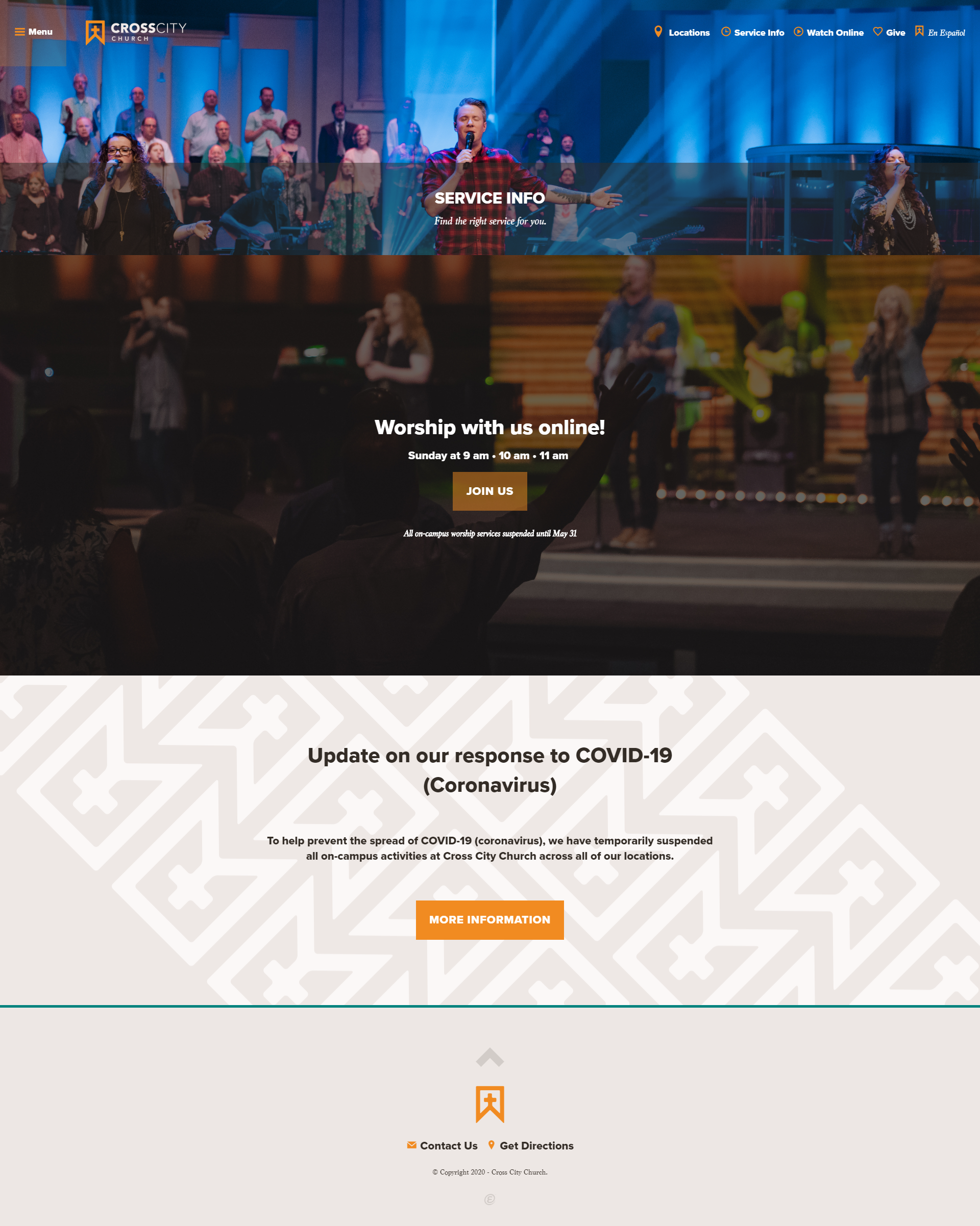 Cross City Church Services Page